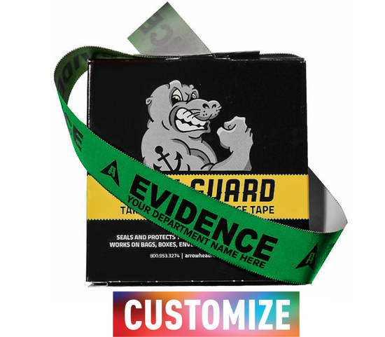 Custom SealGuard™ Split Back Evidence Tape  Solid Green  1.375" x 108'