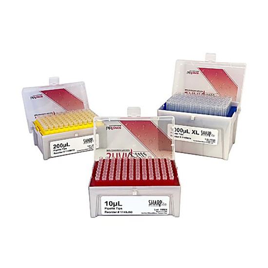 300 µL Sharp Elite™ Tips, Racked Sterile, Clear, Graduated, Low-Retention