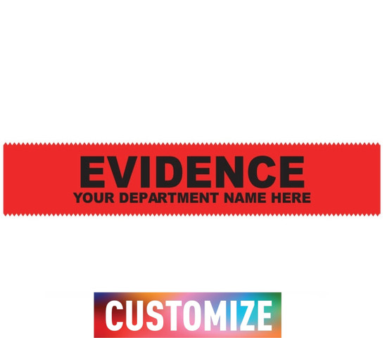 Custom Red SealGuard™ “Evidence” Labels