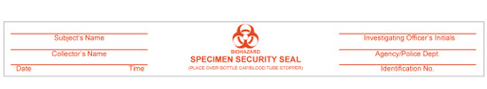 SureSeal™ Blood Tube Specimen Security Seal - 1" x 7.125" - 100/pk 