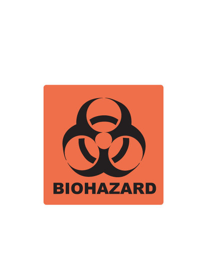 SureSeal™ Biohazard Labels on Rolls - 1" x 1" 250/roll