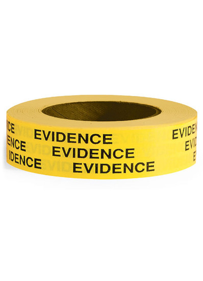 Seal-It™ Heavy Gauge Flat Masking Tape - "Evidence" Black on Yellow - 1” x 108’