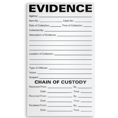 SEALED EVIDENCE Labels, Evidence Identification Labels