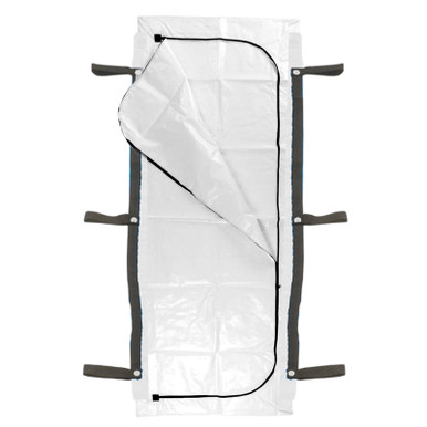 Adult White Scrim Heavy Duty Handled Body Bag 36 x 94