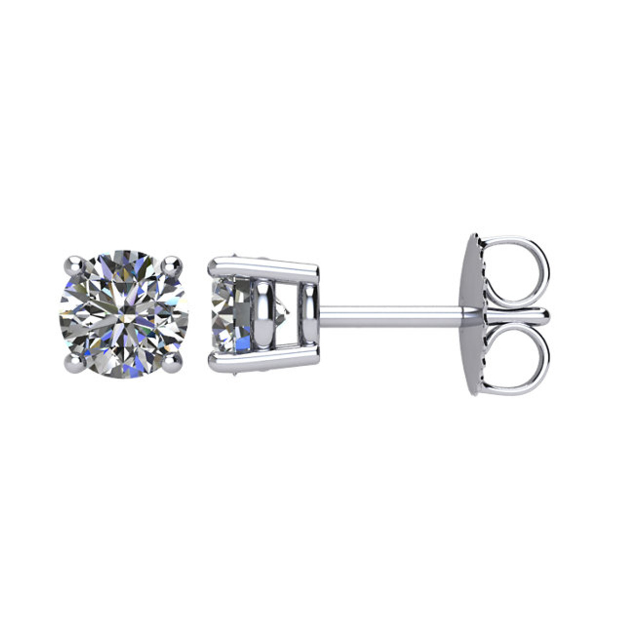 1/10ct TW to 1/4ct TW Natural Diamond Stud Earrings Set in Sterling Si –  Fifth and Fine