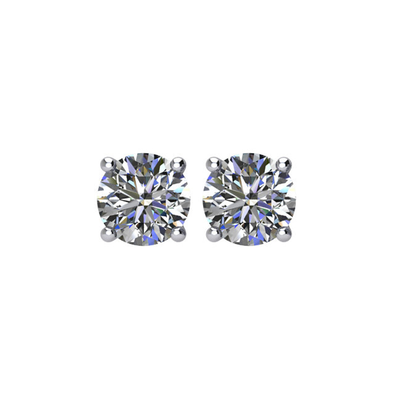 Men's Multi-Diamond Flower Diamond Stud Earrings 14K Gold