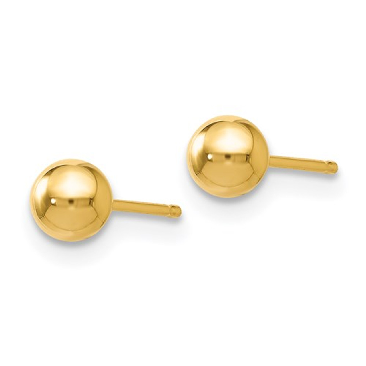 14k Gold Ball Earrings - 3mm, 4mm, 6mm, 8mm. Men and Women's Earrings. –  Crystal Casman