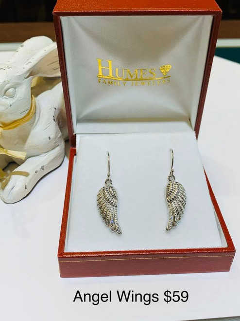 Angel Wing Sterling Silver Earrings