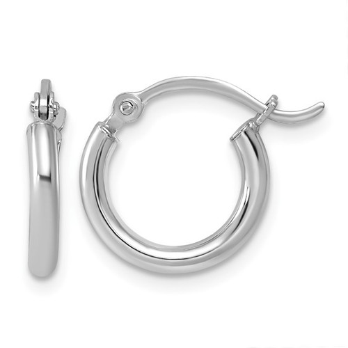 Sterling Silver 14mm Hoops 2mm Wide