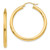 14k Gold 3mm x 35mm Hoop Earrings