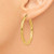 14k Gold 3mm x 35mm Hoop Earrings