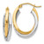 14k Gold Two-Tone Double Hoops