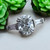 1.59 carat tw Oval LG Diamond and Baguette Ring. 14k white gold. 