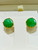 18k Gold Jadite Jade Earrings