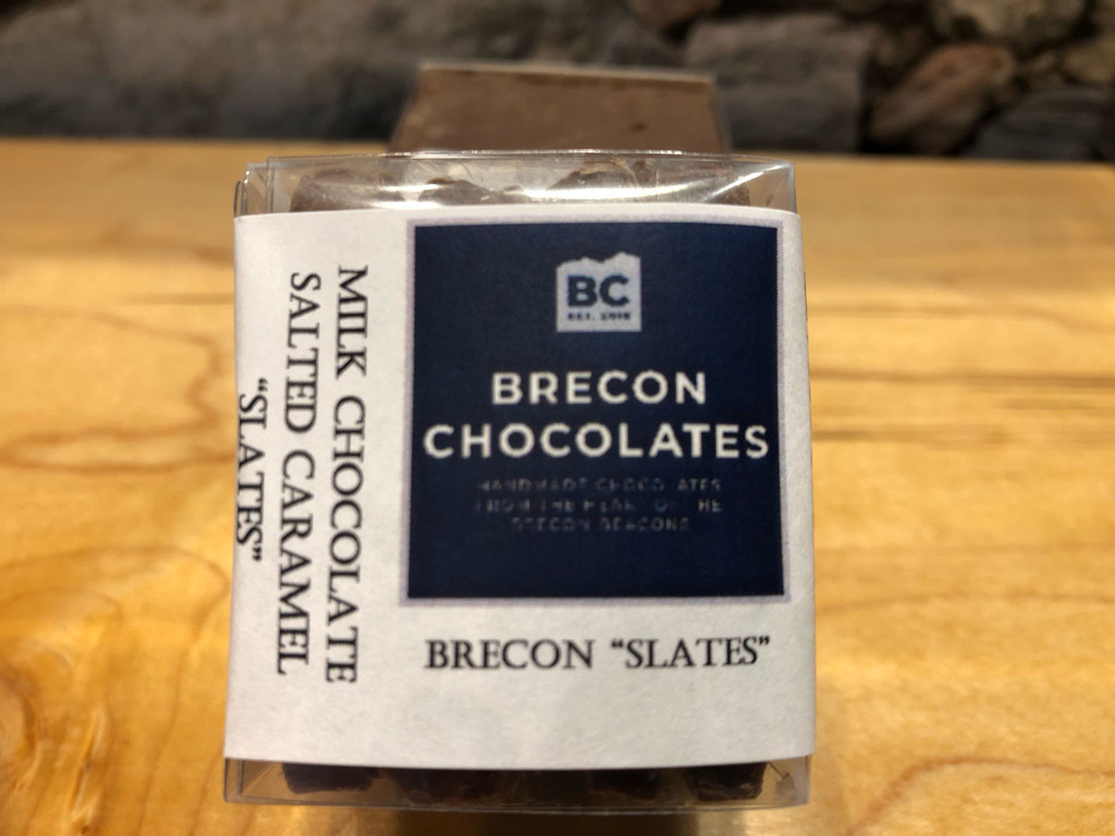Brecon Chocolates "Slates". Milk Chocolate Salted Caramel.
