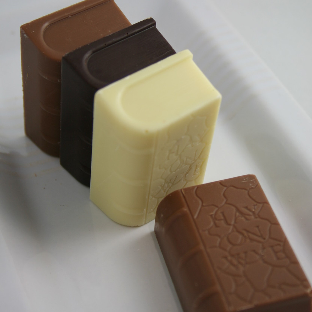 Mini Book Pack. 4 different Solid Chocolate Mini Books.