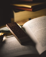 Solid Dark Chocolate BOOKMARK. 