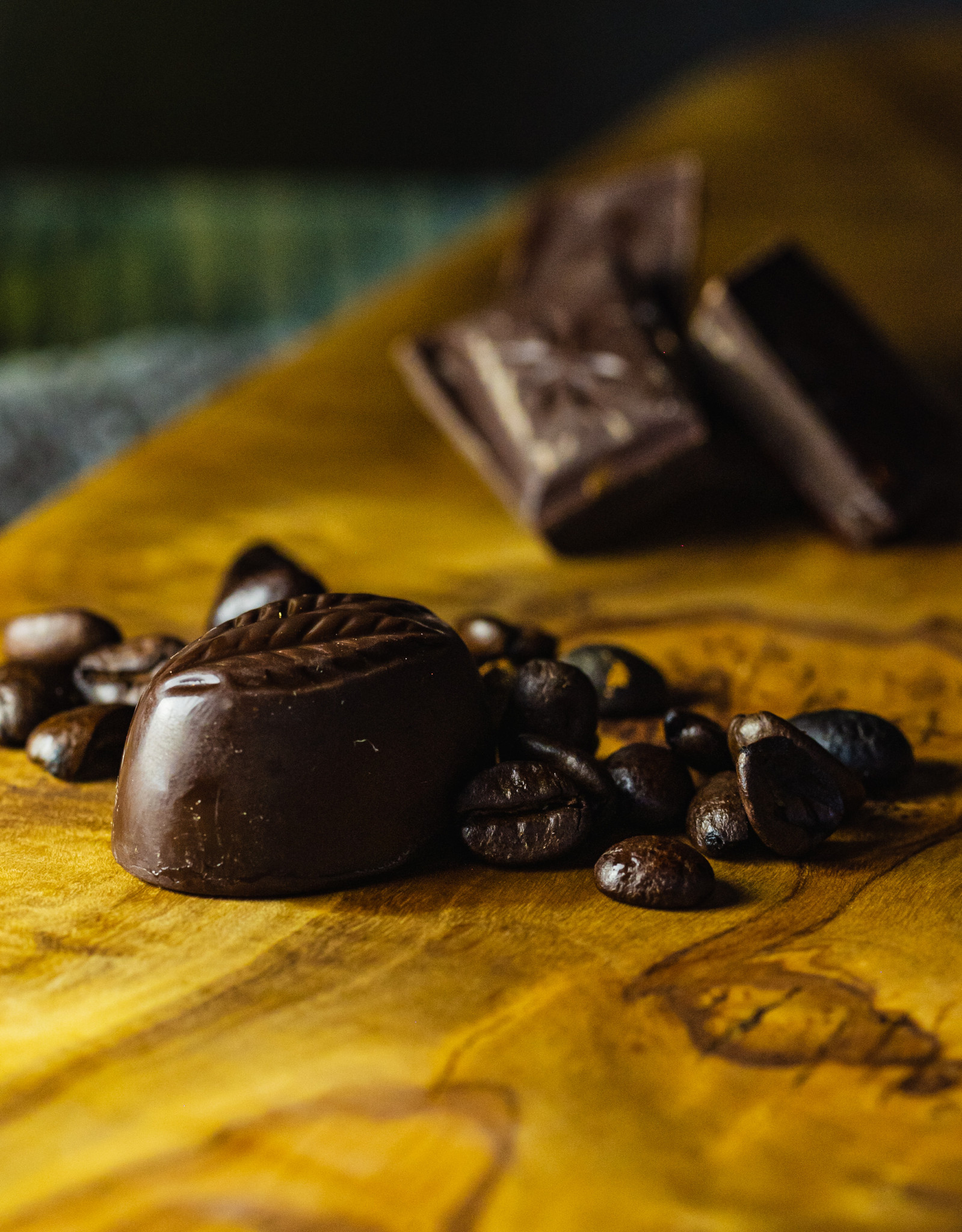 Dark Chocolate Coffee fondant. (Dairy free) Brecon Chocolates