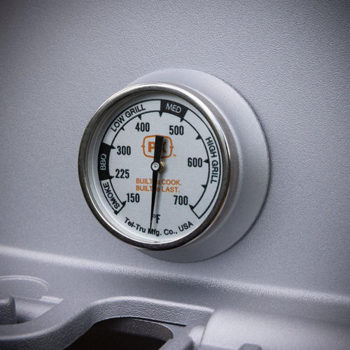 PK Grills PK300 Start Cookin' Bundle - Silver, outdoor grill temperature gauge with adjustable temperature settings in Fahrenheit.