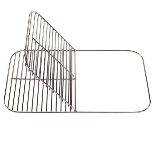 PK Grills The Original PK Standard Hinged Cooking Grid, stainless steel hinged cooking grilling grate with a sturdy bar design for outdoor barbecue cooking.