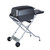 PK Grills The Original PKTX Grill & Smoker - Graphite, portable black grill and smoker with a sturdy silver metal stand and wheels for easy mobility.