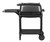PK Grills The All New Original PK300 Grill & Smoker - Graphite, black charcoal grill with lid, side tray, and wheels for mobility.