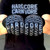 Hardcore Carnivore - High Heat Gloves, black gloves with gray text and design, designed for high-heat grilling, cooking, or handling hot objects.