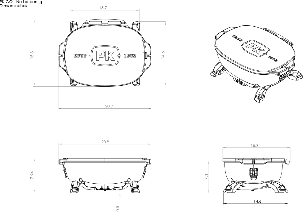 The Original PKGO Hibachi Grill PK Grills