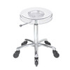 Clear Stool - Chrome Base - Click'n Clean Castor Wheels