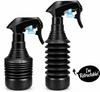 Retractable Water Spray 360ml black collapsible salon spray bottle shown extended and retracted