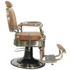 Havana Barber Chair - Antique Frame - Tan Upholstery