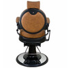 Harlem Barber Chair - Black Frame - Tan Upholstery