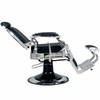 Havana Barber Chair - Chrome Frame - Black Upholstery