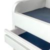 Fusion White 4 Drawer Salon Trolley - White - Click'n Clean Castor Wheels