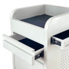 Fusion White 4 Drawer Salon Trolley - White - Click'n Clean Castor Wheels