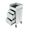 Fusion White 4 Drawer Salon Trolley - White - Click'n Clean Castor Wheels