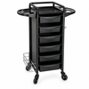 Jasper Black 6 Drawer Hairdressing Beauty Trolley