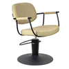 Chelsea Sand Upholstery - Black Frame Styling Chair - Hydraulic