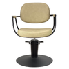 Chelsea Sand Upholstery - Black Frame Styling Chair - Hydraulic