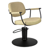 Chelsea Sand Upholstery - Black Frame Styling Chair - Hydraulic