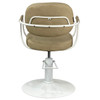 Chelsea Sand Upholstery - White Frame Styling Chair - Hydraulic