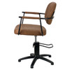 Chelsea Tan Upholstery - Black Frame Styling Chair - Hydraulic