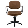 Chelsea Tan Upholstery - Black Frame Styling Chair - Hydraulic