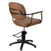 Chelsea Tan Upholstery - Black Frame Styling Chair - Hydraulic