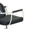 Chelsea Black Upholstery - White Frame Styling Chair - Hydraulic