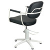 Chelsea Black Upholstery - White Frame Styling Chair - Hydraulic