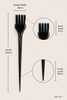 Mini Double Row Black Tint Brush