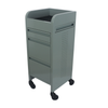 Fusion Sea Foam 4 Drawer Hairdressing Beauty Trolley - Black - Click'n Clean Castor Wheels
