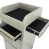 Fusion Oyster 4 Drawer Hairdressing Beauty Trolley - Black - Click'n Clean Castor Wheels