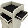Fusion Oyster 4 Drawer Hairdressing Beauty Trolley - Black - Click'n Clean Castor Wheels